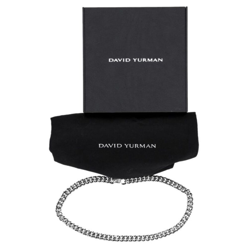 David Yurman Curb Chain Necklace with Black Diamonds in Silver Metal - Picture 5 of 5